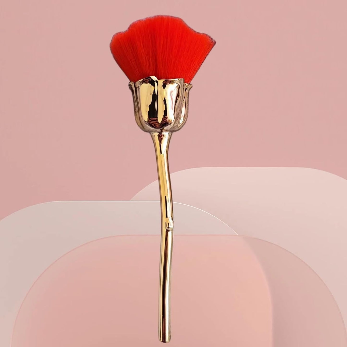 Rose Nail Art Powder Dust Removal Brush Set - 4 Soft Cleaning Brushes for Nail Salon & Home | Mixed Colors