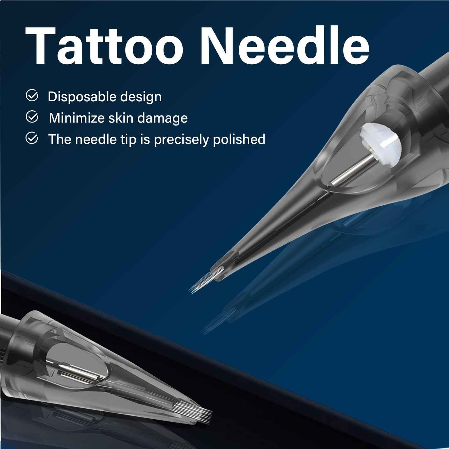 Tips Assorted Standard DIRK 20-Piece #10 1009RL Bugpin Tattoo Needles, Exceptional Workmanship, Bold Fine Line Disposable Set