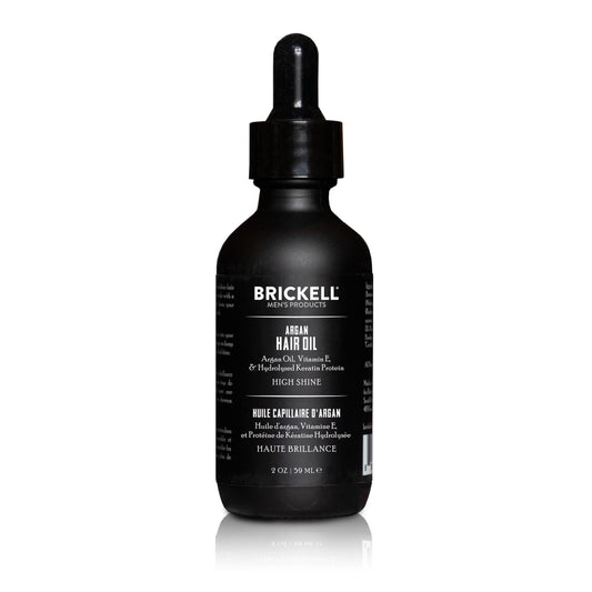 Brickell Men's Argan Oil for Hair, Lightweight Hair Oil Treatment For Men, With Argan Oil, Hydrolyzed Proteins, and Vitamin E, 2 Ounce, Scented