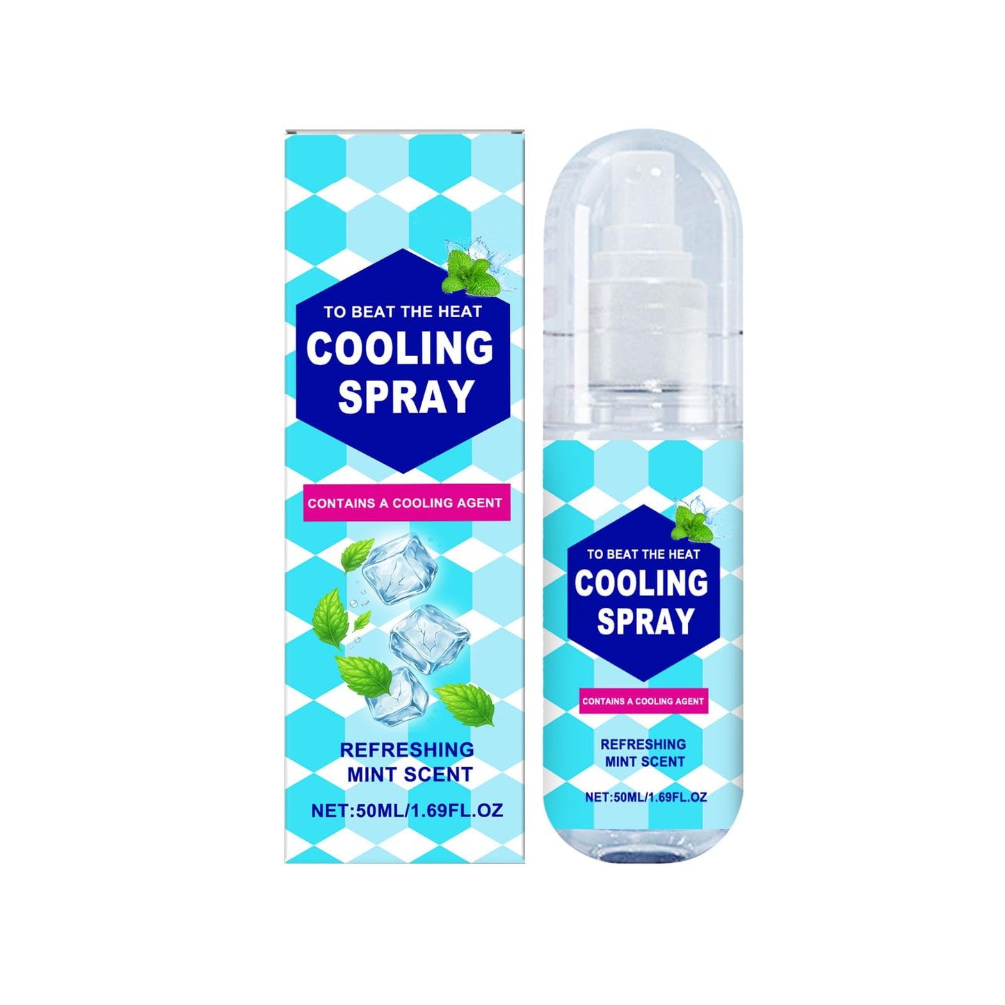 Cool Spray Cool Down Heatstroke Prevention - Lasting Cool Mist - For Clothes Body - Portable Cool 50ml