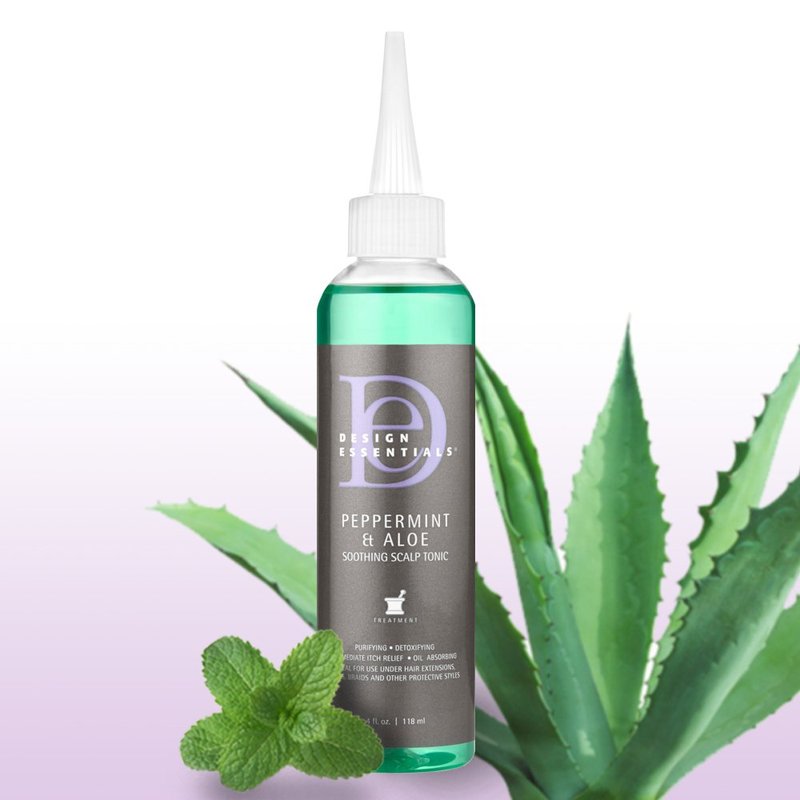 Peppermint & Aloe Scalp Tonic - No-Rinse Scalp Refresher for Braids, Locs, Wigs & Weaves | 4 oz