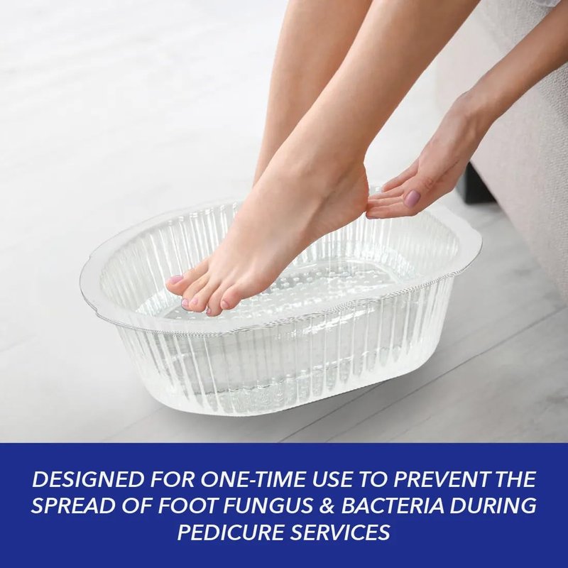ForPro Universal Pedi Bath Liners - 50% THICKER - Fit Footsie Bath Plus Foot Bath, Disposable Pedicure Foot Tub Liners for Foot Spa Basins & Foot Bath Soaks, Clear, 50-Count