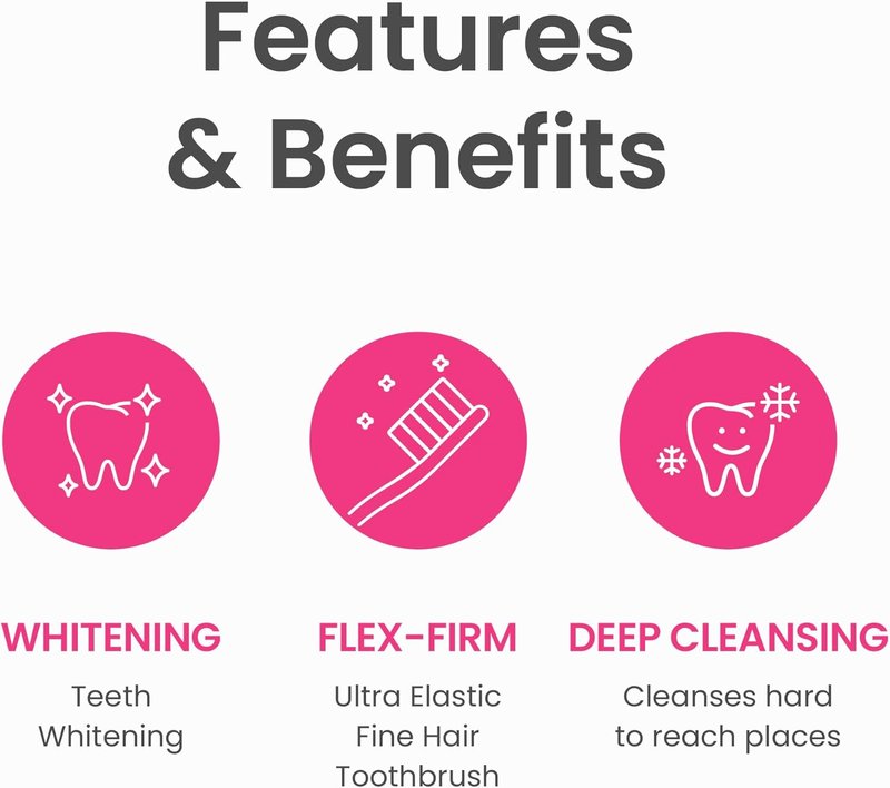 Euthymol Whitening Toothbrush - Premium Soft Bristles for Advanced Plaque Removal | 6 Count, White