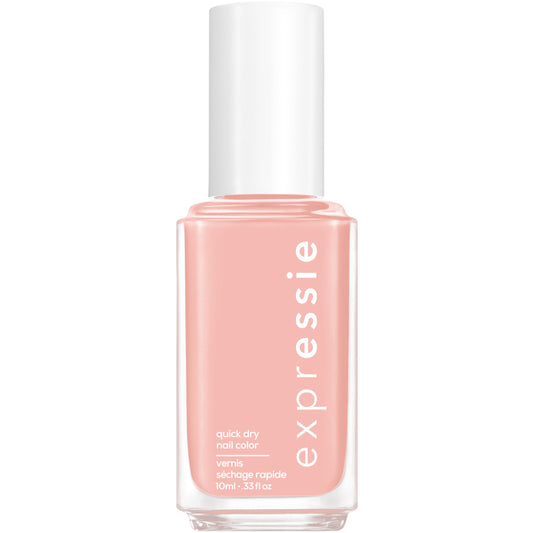 essie expressie Quick-Dry Vegan Nail Polish, Crop Top and Roll, Pink Beige, 0.33 Ounce