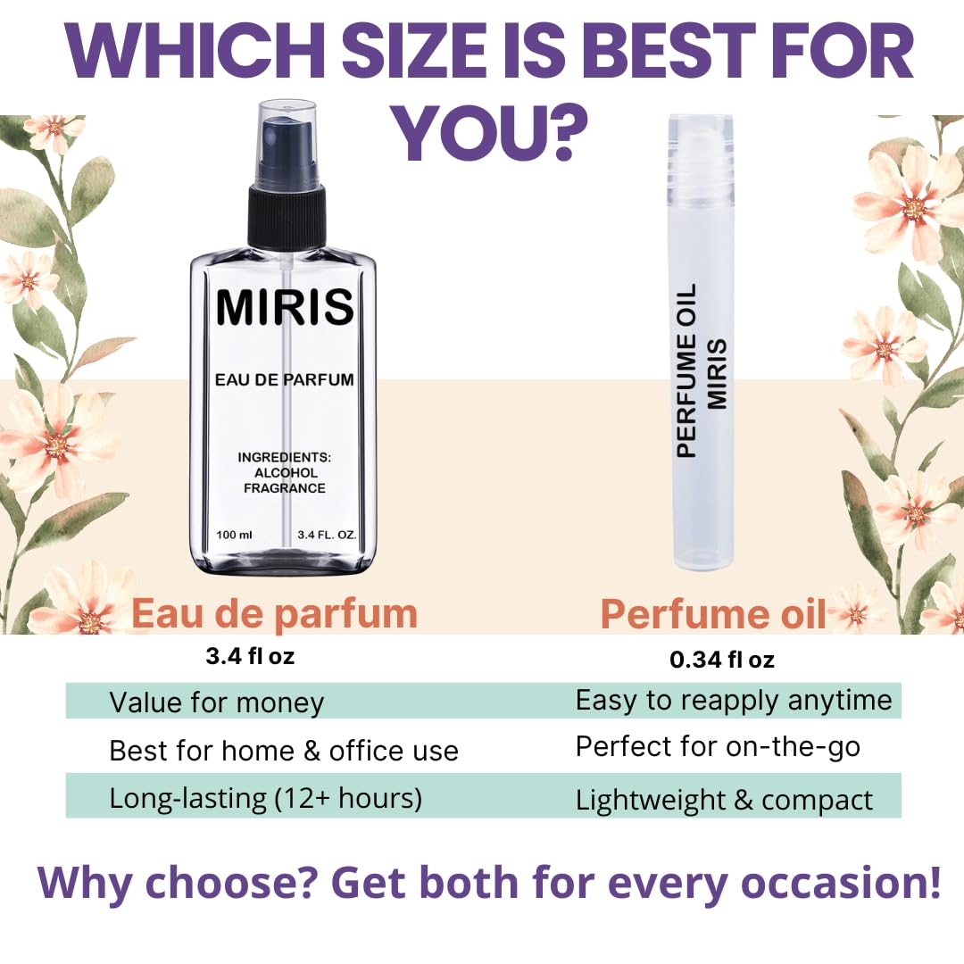 MIRIS No. 72308, Inspired by Gardenia, Long-Lasting Eau de Parfum for Women, Spray 3.4 Fl Oz / 100 ml
