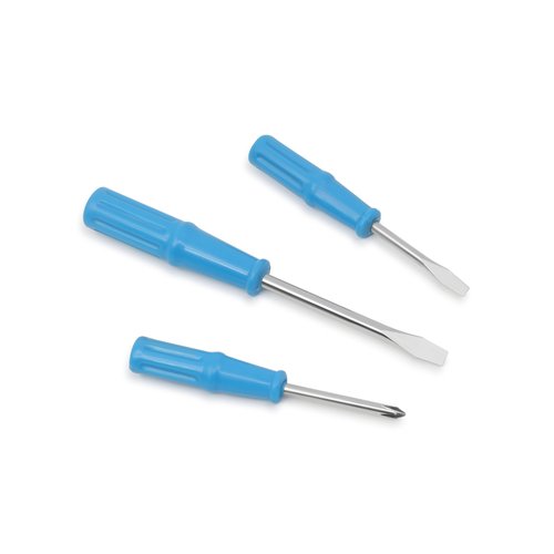 Dritz 2 Flat 1 Phillips Head, Assorted Sizes Screwdriver Set, Blue