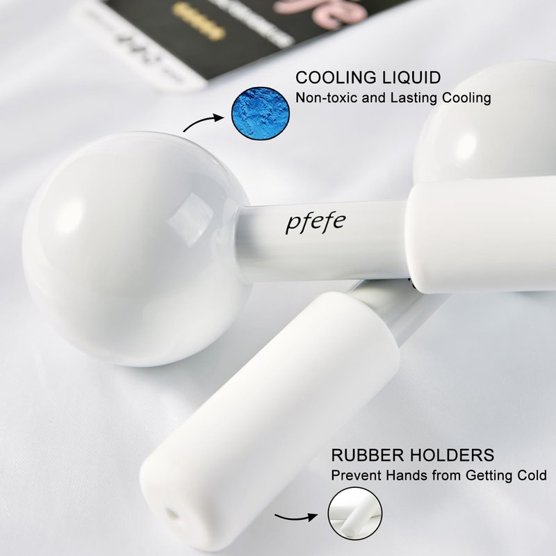 Ice Globes for Face & Eyes - Unbreakable Stainless Steel Cryo Sticks for Puffiness, Wrinkles & Dark Circles | Beauty Facial Tool