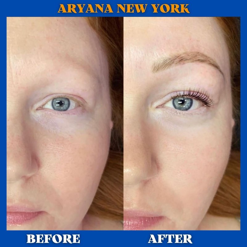 ARYANA NEW YORK Lash and Brow kit, Up to 10 applications, Black and Brown with Brow brush (BLACK BROWN)