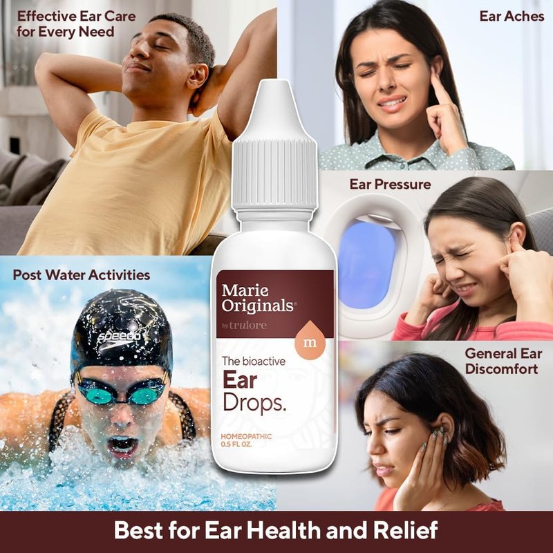 Ear Drops for Clogged Ears | Natural Plant-Based Formula for Adults & Kids | 0.5 FL Oz - 14mL