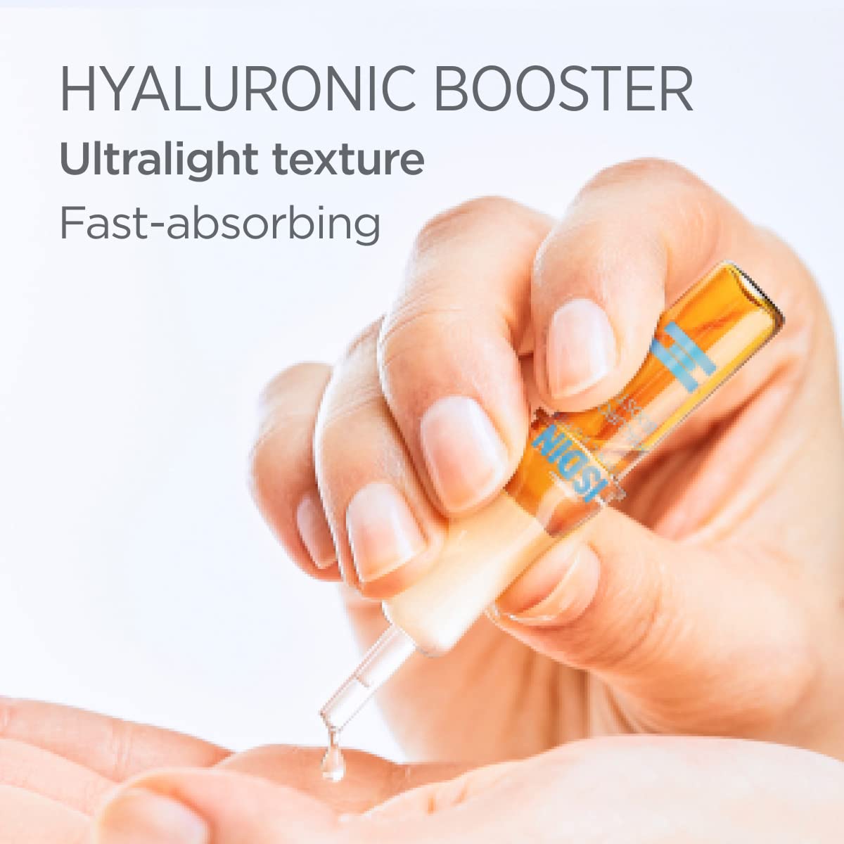 Isdinceutics Intensive Hyaluronic Acid & Peptide Booster - Hydrating Facial Serum in 30 Ampoules, 0.06 FL OZ Each
