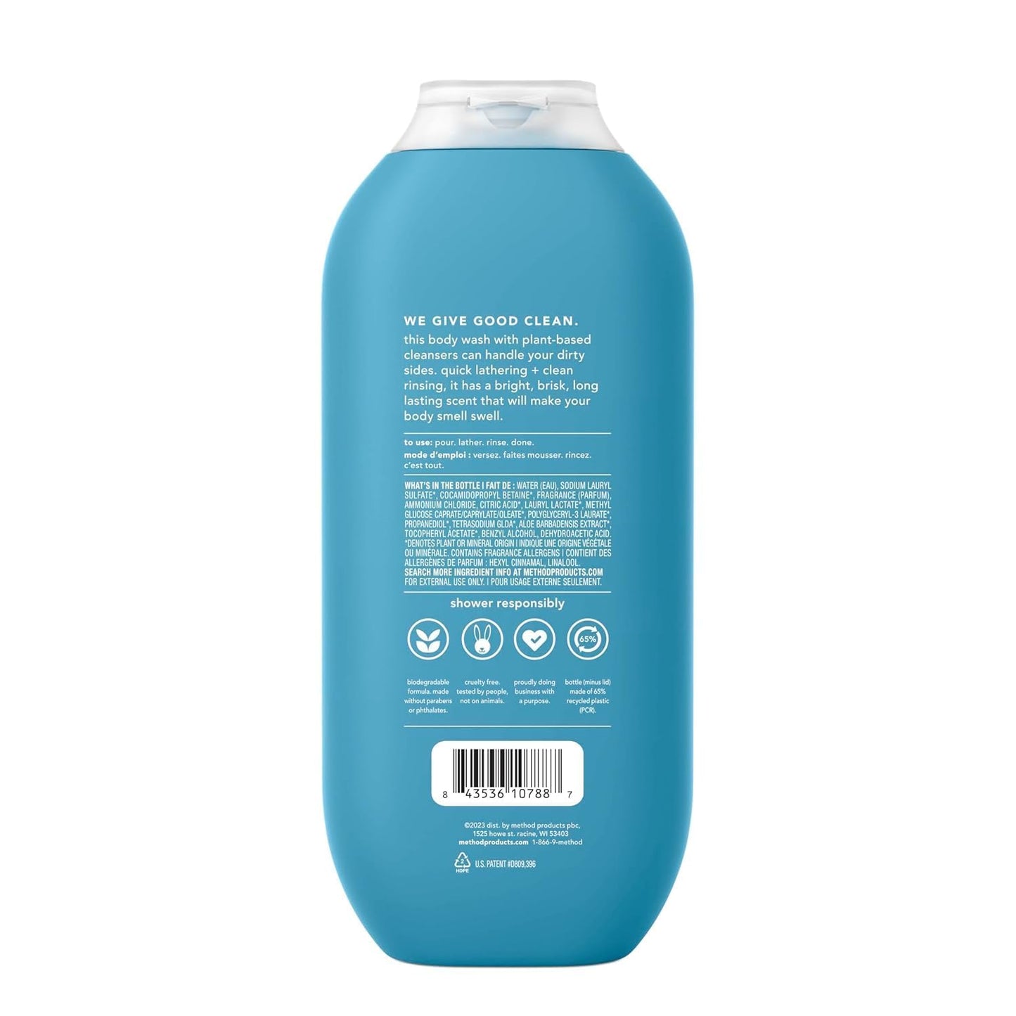 Method Men Body Wash, Juniper + Sage, Paraben and Phthalate Free, 18 fl oz (Pack of 1)