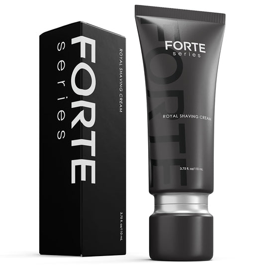 Forte Series Royal Shaving Cream, Premium Protective Barrier Cream, Non-Foaming Texture, Skin-Safe Glide, Anti-Irritating Formula, Black