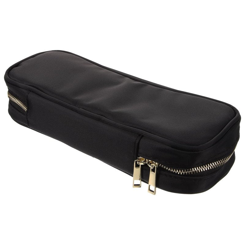 FOMIYES Portable Makeup Brush Bag Travel Makeup Brush Pouch Zipper Makeup Brush Storage Bag Black, 24.00X10.00X5.50CM, 1320H184KK