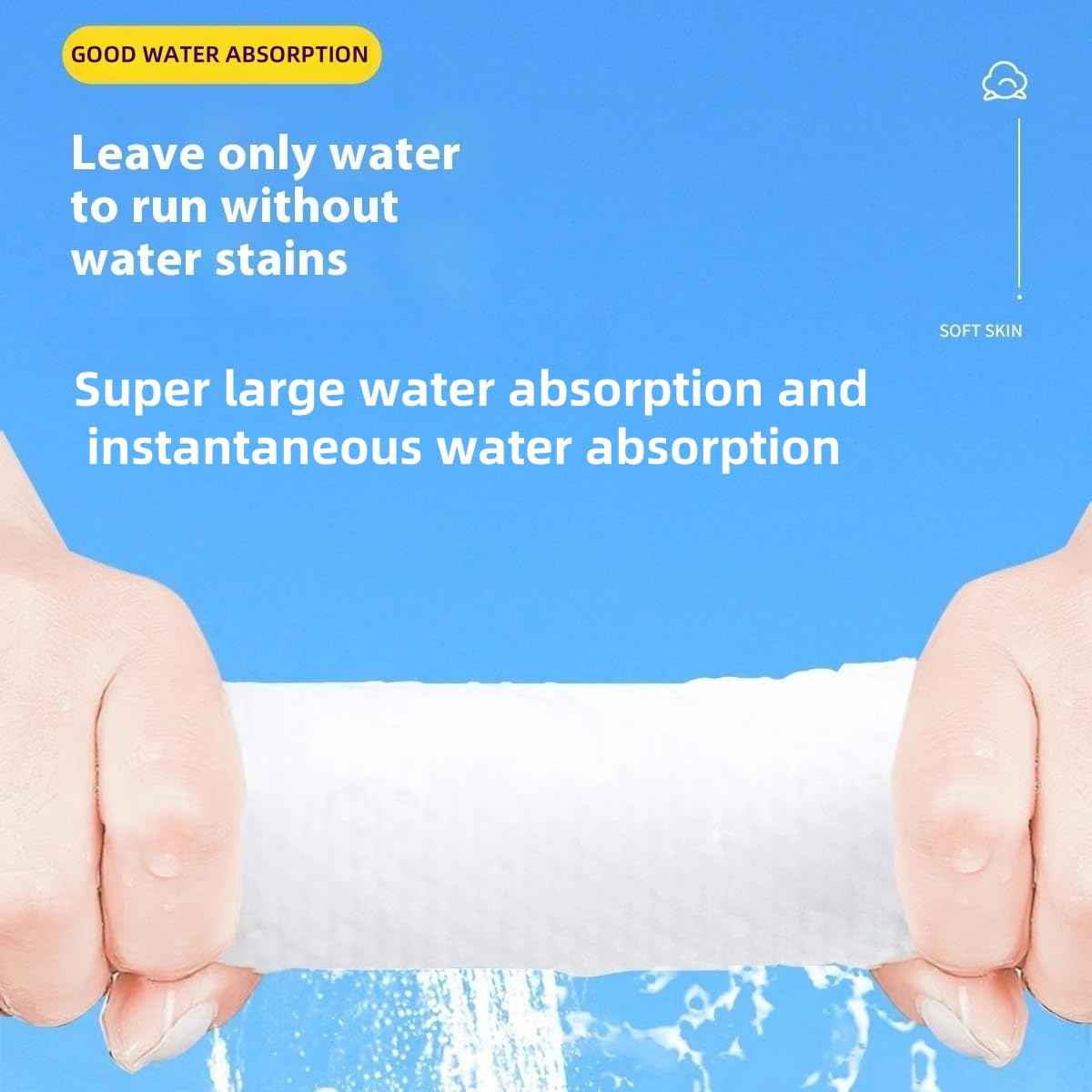 Disposable face towel, MIXUISEE thick and soft face towels. 100% cotton face cloths, facial towels 150% thickness. Increased size: 12 "x10", Makeup removal and cleaning (Extra thick 120 PCS)