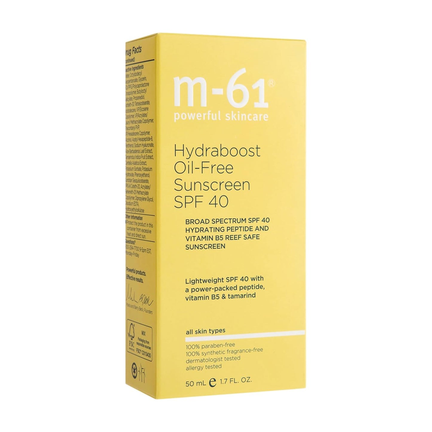 Hydraboost Oil-Free Sunscreen SPF 40 - Lightweight, Peptide-Enriched Formula | 1.7 Fl Oz