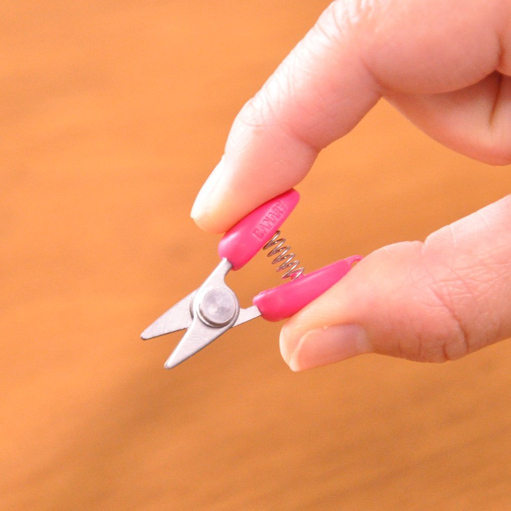 CANARY Mini Travel Scissors 1.3" - TSA Approved Portable Tiny Scissors for Yarn, Sewing, Paper - Micro Keychain Snips with Safety Cap, Japanese Stainless Steel Blade, Made in Japan, Green