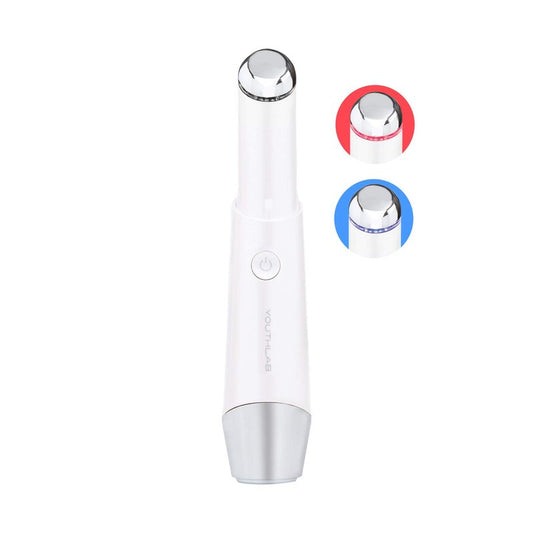 YOUTHLUX Heated Eye Wand - Eye & Face Massager Tool with Vibration | Tired Eyes, Brighter Under Area, Redness Relief, Product Absorption, Smoother Skin & Relaxing Massage | Rose Gold