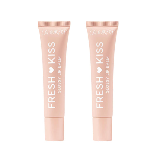 ColourPop Fresh Kiss Glossy Lip Balm - Hydrating Lip Care Enriched with Peptides, Hyaluronic Acid, Shea Butter & Vitamin E for an Ultra-Cushiony Formula - Vanilla Cake (2 Count)