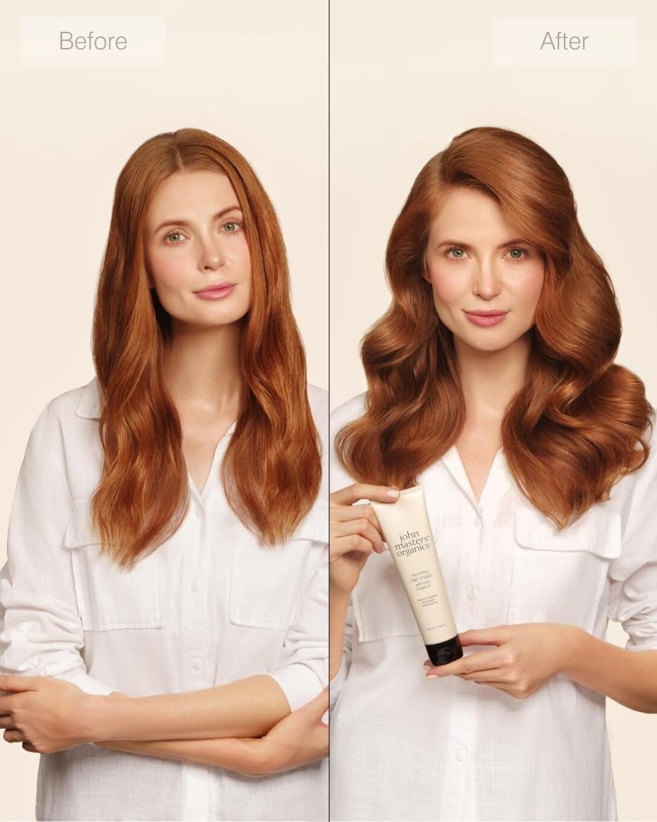 john masters organics – Nourishing Hair Mask | Rose and Apricot | Deep Conditioning Hair Mask | Scalp Treatment | Avocado | Silicone & Paraben Free | Cruelty Free| Haircare for Men & Women (5 oz.)