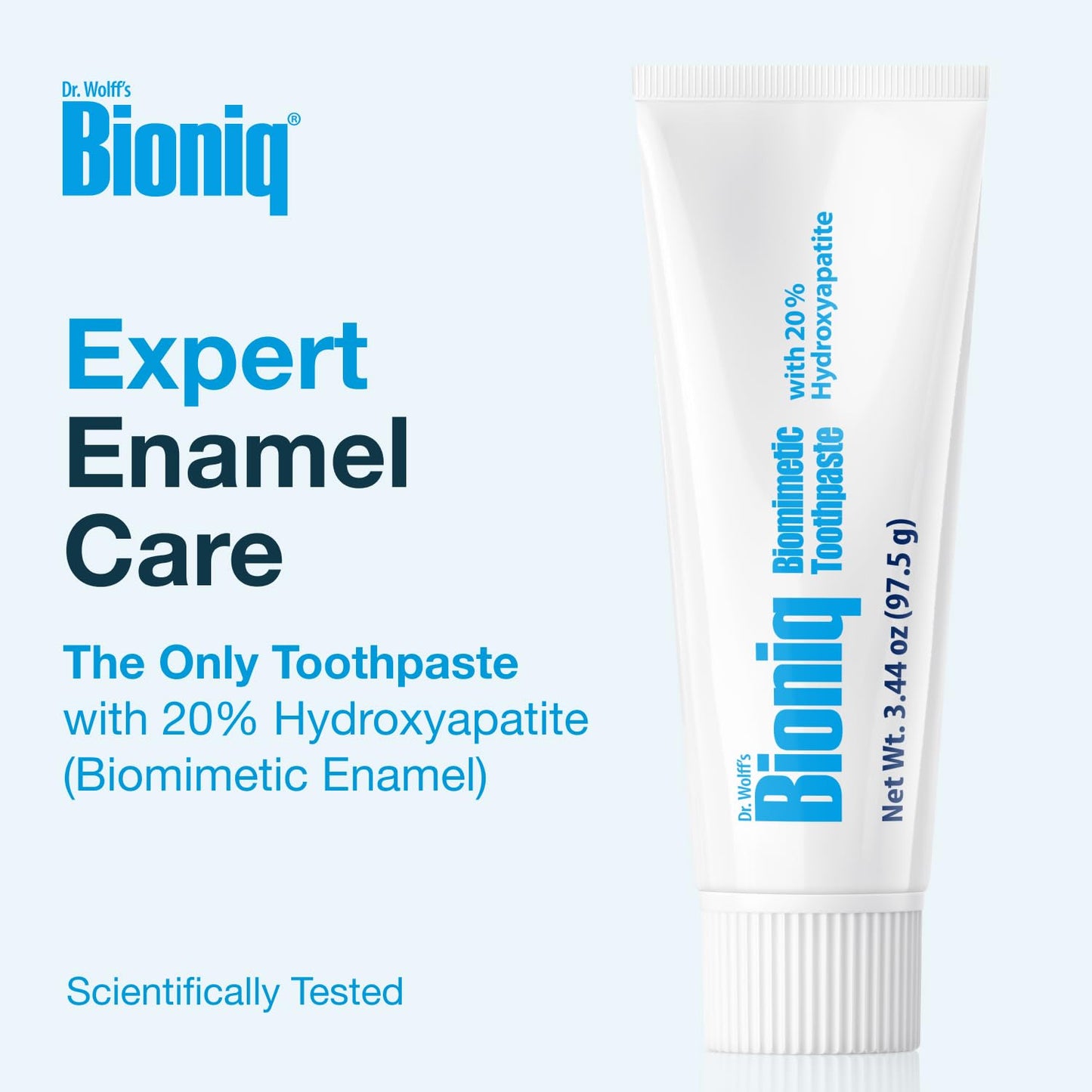 Bioniq Classic - 20% Hydroxyapatite Toothpaste, bioHAP and Fluoride Free for Daily Use, Clinically Tested - Our Expert Enamel Care, Mint Flavor - 3 x 3.44 Oz