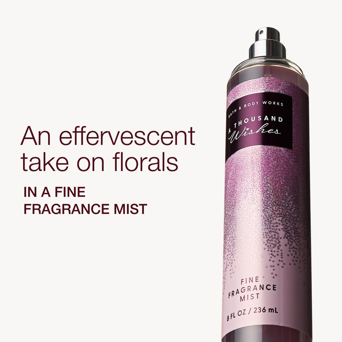 Bath & Body Works A Thousand Wishes Fine Fragrance Mist, Body Spray & Perfume for Women, Long-Lasting Personal Fragrance, Sparkling Prosecco & Peony Scent, 8 fl oz - 2 Pack