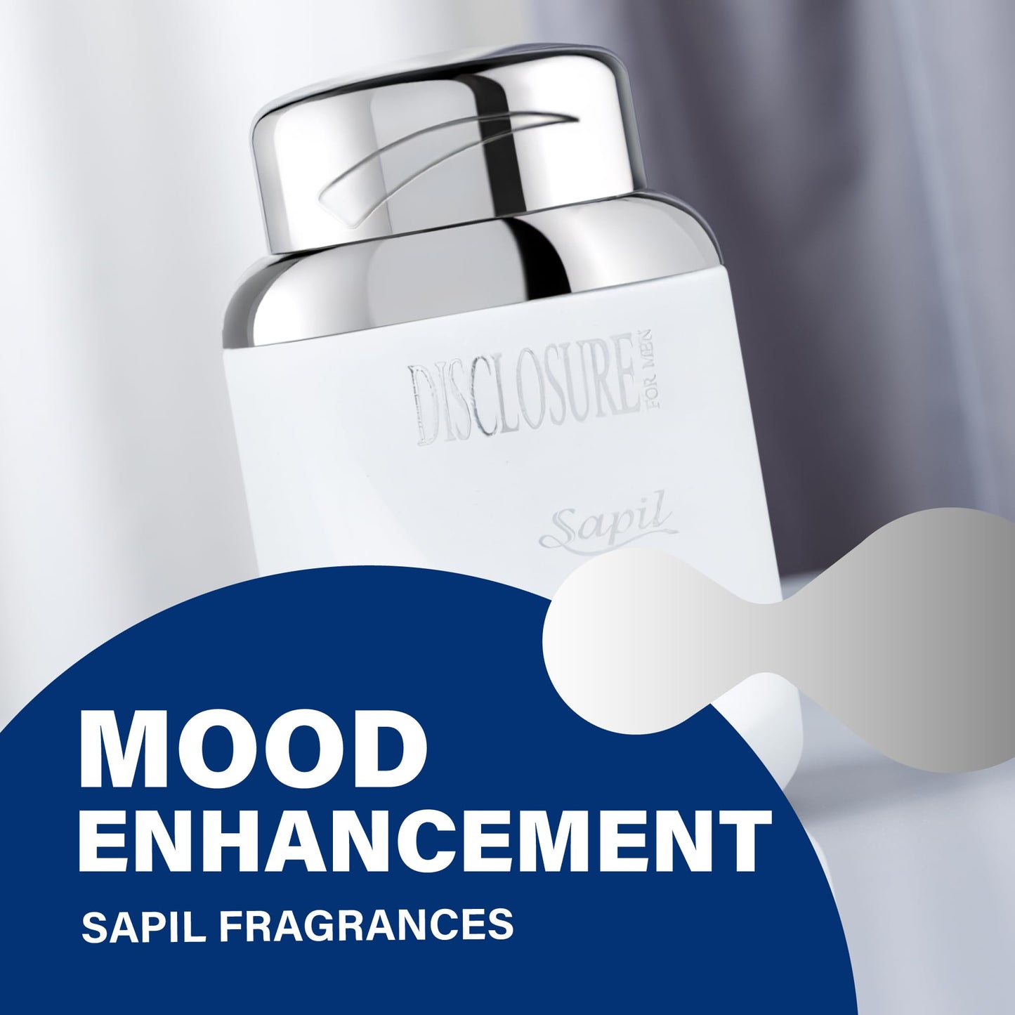 Sapil Disclosure White Perfume for Men - Long-Lasting Dubai Cologne - Woody Aromatic EDT Spray - 3.4 Oz (100 ml) - Ideal Men's Fragrance for Daily Wear