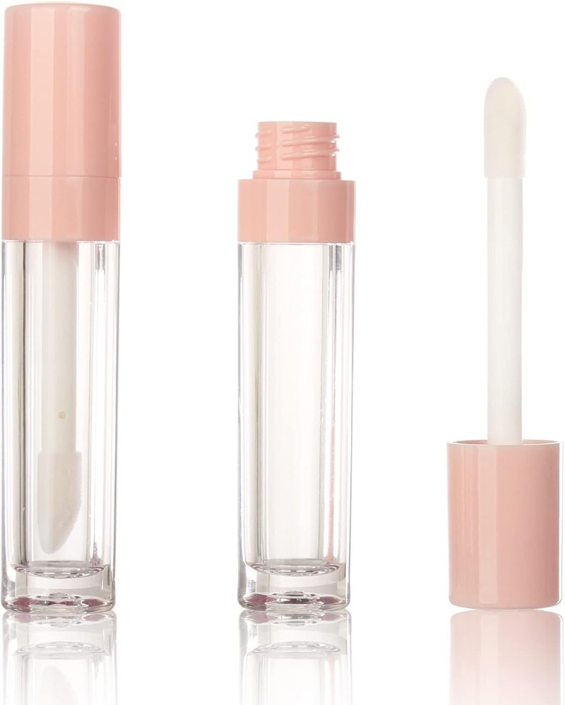 Pink Lip Gloss Tubes - 30pcs 8ml PETG Containers with Big Doe Foot Wand | Ideal for Lip Gloss & Concealer