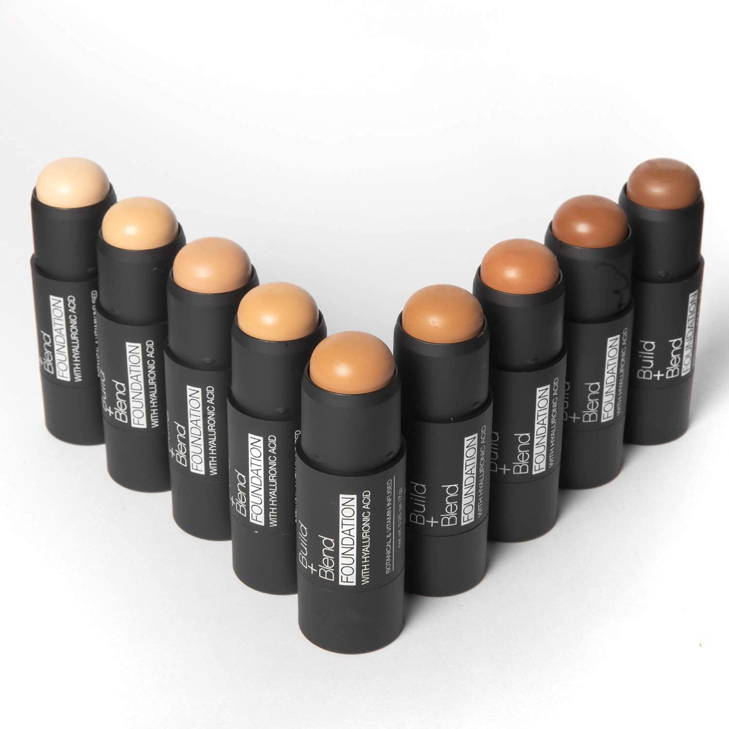 Palladio BUILD & BLEND Foundation Stick, Medium Coverage Buildable Contour Stick for Face, Ultra Blendable Creamy Formula for a Natural Shine Free Finish, Natural Beige