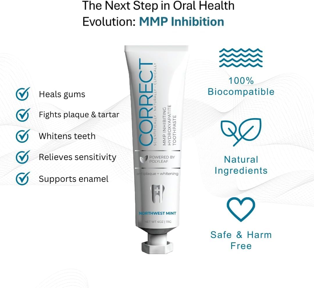 Fluoride-Free Nano-Hydroxyapatite Toothpaste – Whitening, Sensitive Teeth, MMP Inhibiting, Antiplaque, Remineralizing, Created by Doctors + Dentists for Gum Health, SLS-Free, Made in USA, 4oz, 2-Pack