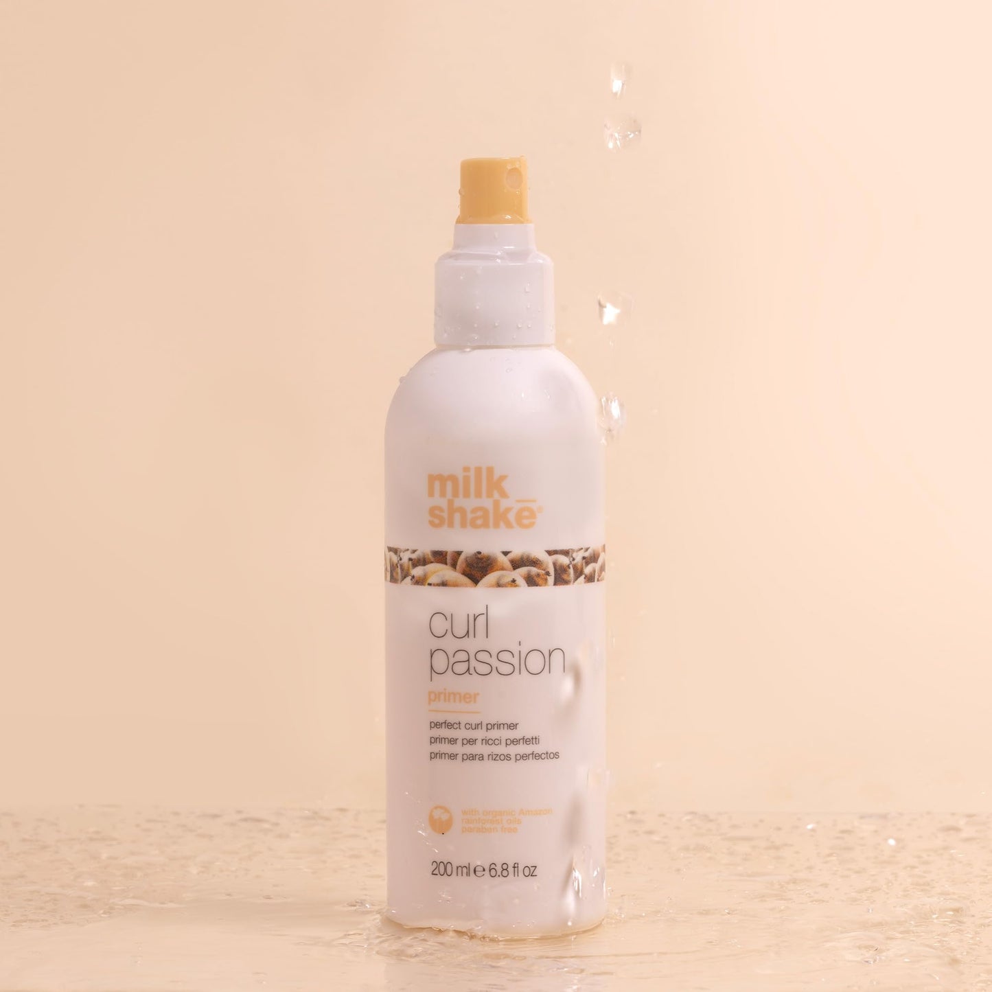 milk_shake Curl Passion Primer | Pre-Styling Curl Primer for All Curl Types | Adds Moisture & Enhances Definition | With Babassu Oil, Praxcai Oil & Milk Proteins, 6.8 fl oz / 200 mL