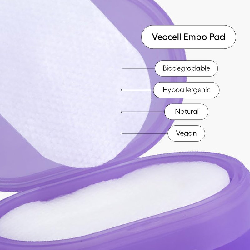 MicroCellular Moisturizer - Korean Skincare Collagen Boosting & Anti-Aging - Pre-soaked Veocell Embo Bamboo Pad