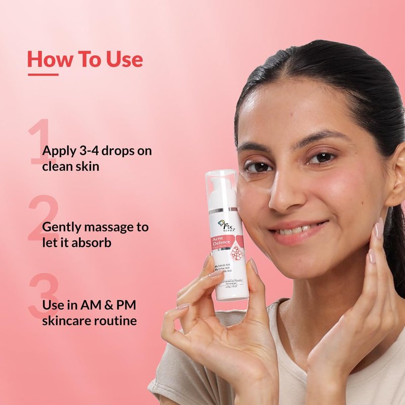 Fixderma 2% Salicylic Acid Serum | Anti Acne Treatment with 5% Azelaic & 4% Mandelic Acid - 30g for Oily Skin