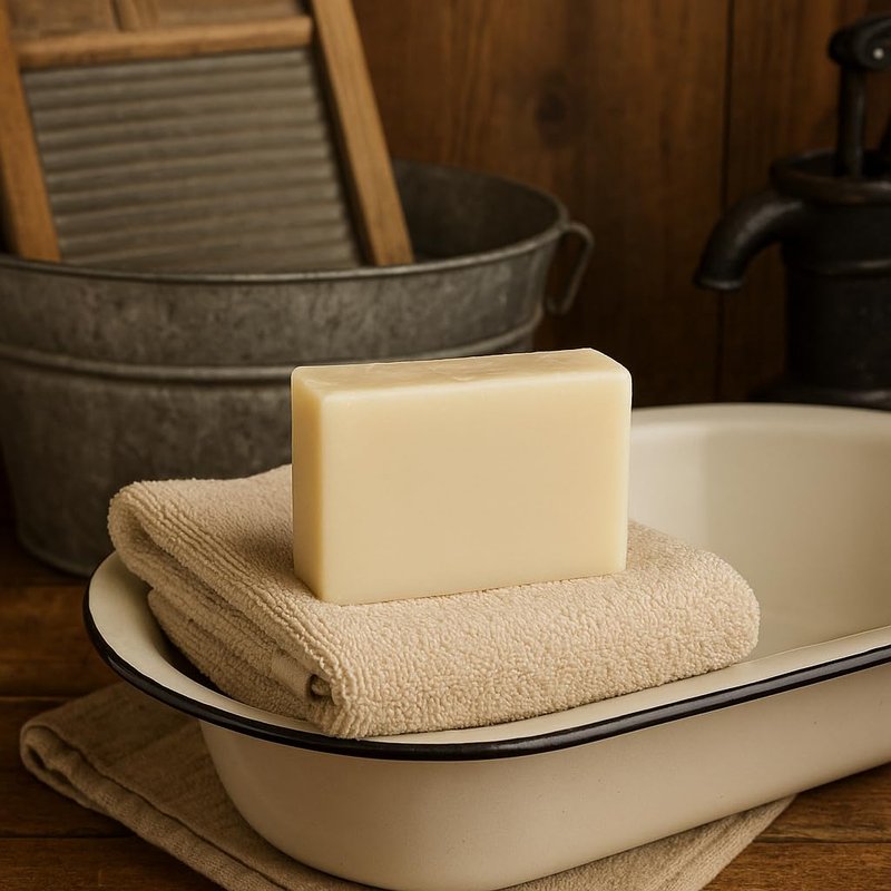 Old Fashioned Lye Soap Organic Natural Handmade Bar for Face and Body - 3 pack