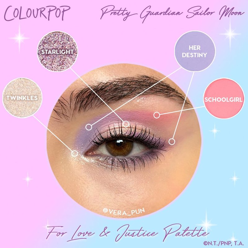 ColourPop For Love & Justice Eyeshadow Palette - Celestial Makeup with Duo-Chrome, Metallic & Matte Finishes | 0.5 oz