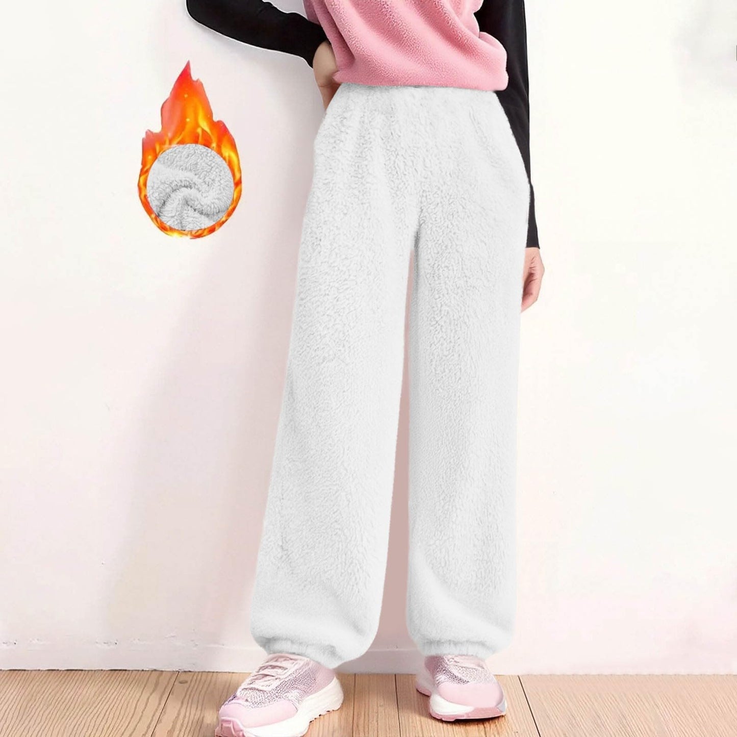 Kids Girl Boy Sport Athletic Casual Trousers Pants for Child Velour Slimming Tunic Thermal Fuzzy Winter Fall Trousers Pants 2026 Clothes Fashion 7 Years
