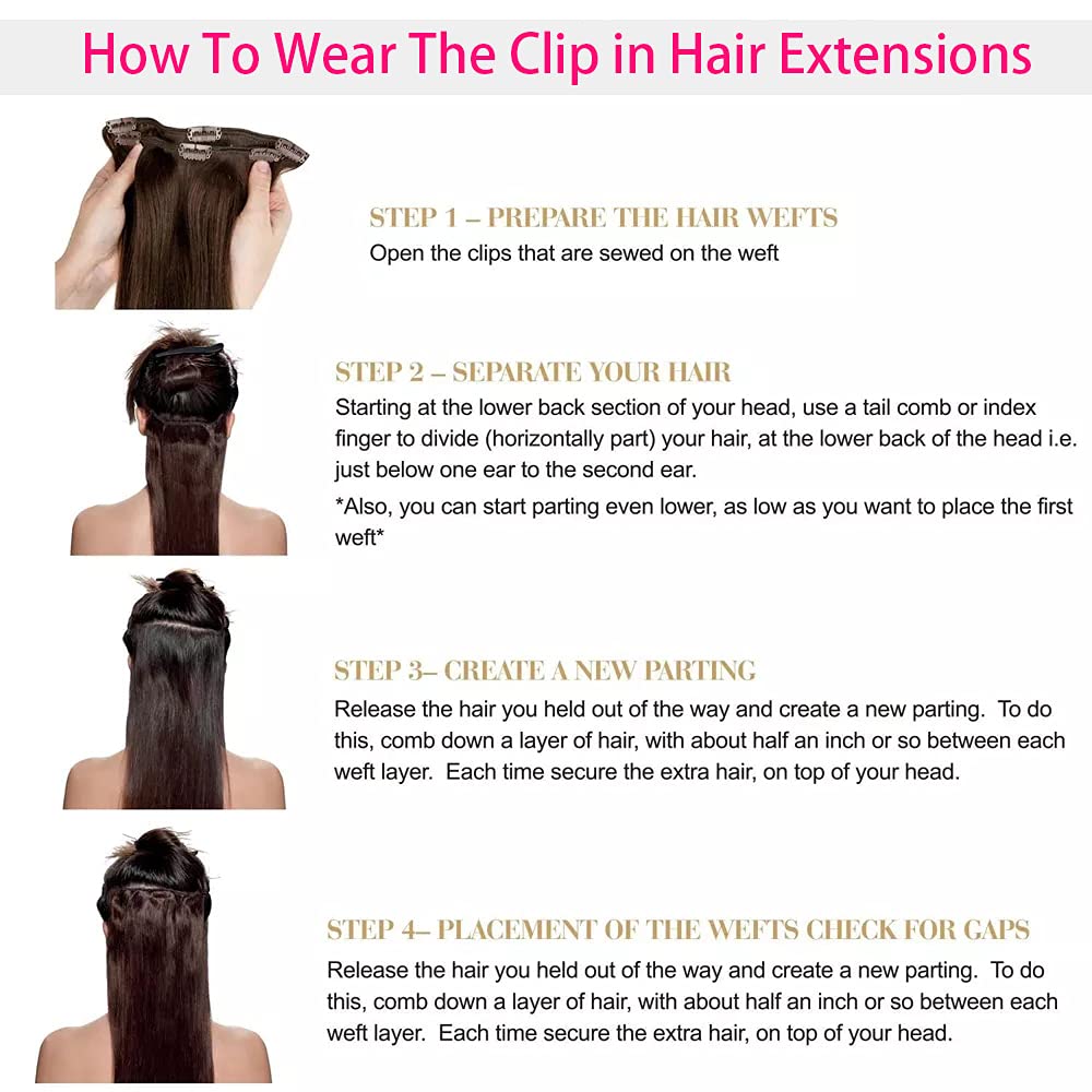 Balayage Clip in Hair Extensions Real Human Hair Straight Highlight Human Hair Clip ins for Women, Natural Soft Remy Human Hair, 8Pcs 120g, 16inch #2/6/2 Balayage Dark Brown to Chestnut Brown