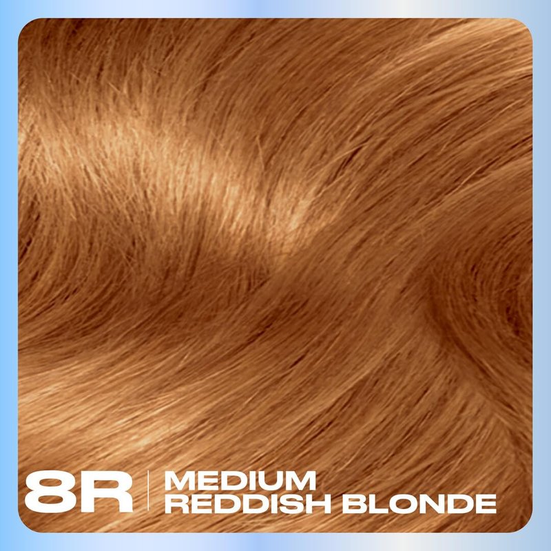 Clairol Nice'n Easy Permanent Hair Dye - 8R Medium Reddish Blonde | 100% Gray Coverage & Natural Shine