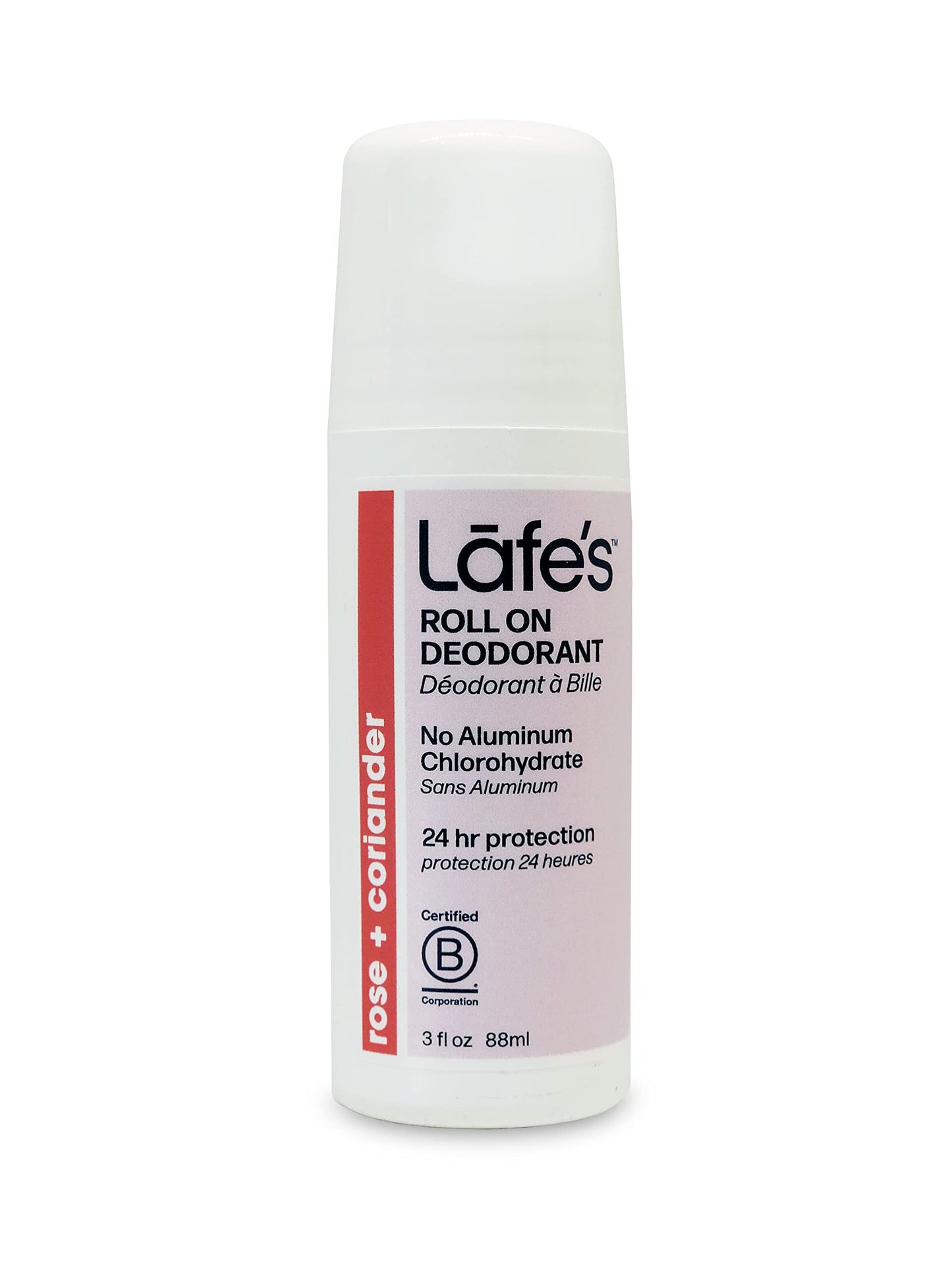 Lafe's Natural Deodorant | 3 Ounce Roll-On Aluminum Free Natural Deodorant | Rose & Coriander (1 Pack)