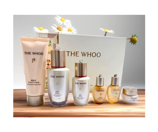 THE WHOO Bichup Ultimate Recovery Youth Serum Special SET. Excellent at The Improvement Efficacy of Skin Barrier, Skin Revitalizing, Moisturizing, Anti-Aging. Made in Korea