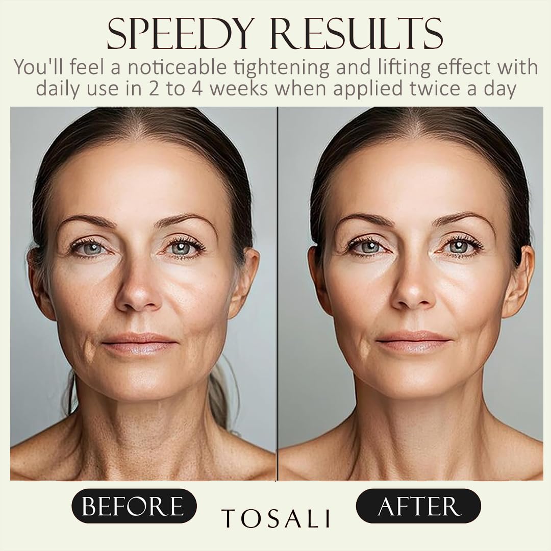 TOSALI Anti Aging Skincare Set – Daily Peeling Mask (6.8 oz), Deep Wrinkle Serum (1.7 fl oz) & Face Cream (1.7 oz) – Hydrating, Brightening, Wrinkle Reduction & Skin Firming for All Skin Types