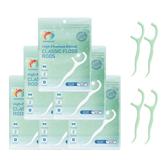 600 Count Floss Picks, Mint Dental Floss Picks, Tooth Picks Flossers Keep Your Teeth Clean and Helps to Fight Tooth Decay, Floss Sticks for Family