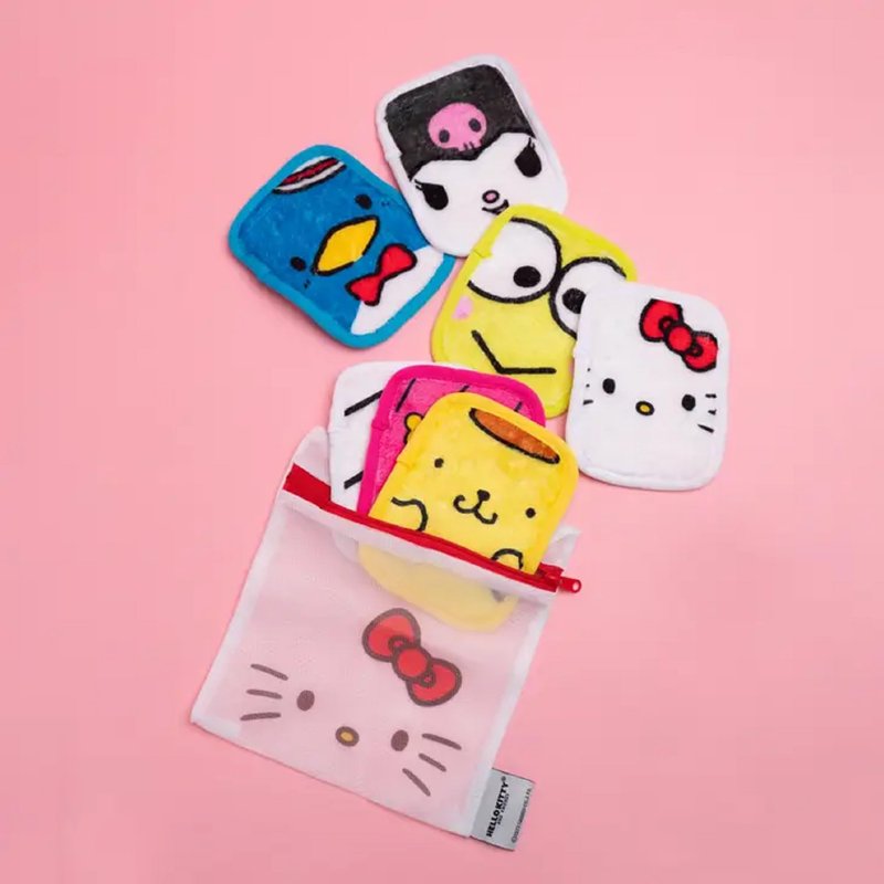 The Original MakeUp Eraser 7-Day Set, Erase All Makeup With Just Water, Including Waterproof Mascara, Eyeliner, Foundation, Lipstick, Sunscreen, and More! (Hello Kitty and Friends), 7ct.