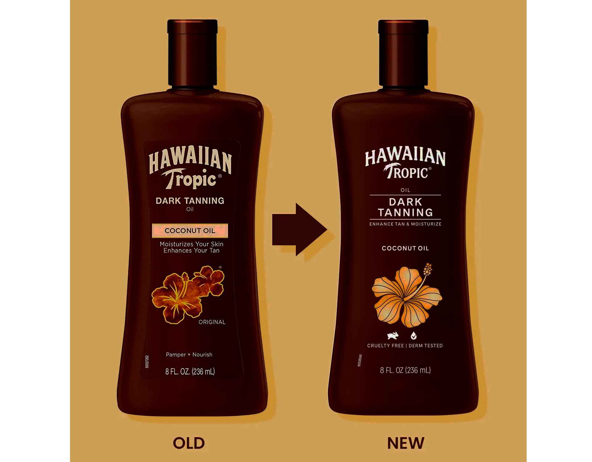 Hawaiian Tropic Dark Tanning Oil Original 8 oz (Pack of 2)