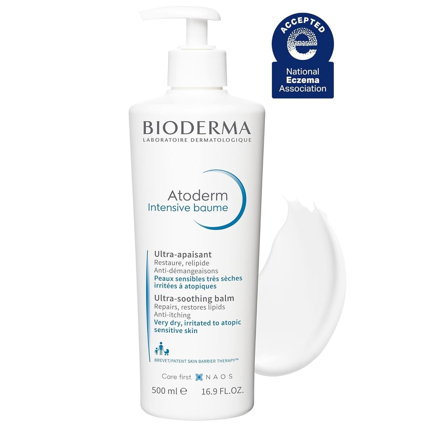 Bioderma Atoderm Intensive Balm - Ultra-Nourishing Body Cream for Dry Skin | 16.9 Fl Oz (Pack of 2)