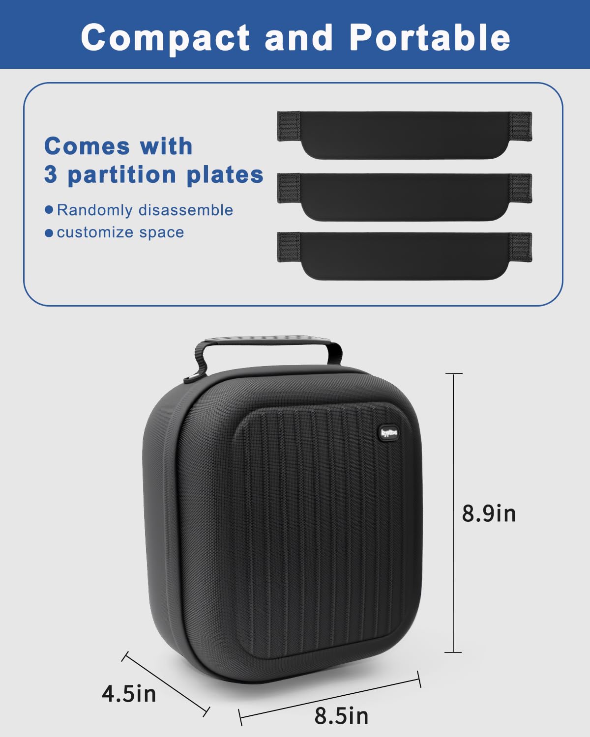Krypthos Hard Travel Case for Hair Clippers & Hair Cutting Barber Supplies, Portable Clipper Storage Holder Organizer, Trimmer Storage Case for Barbers Supplies, Hair Cutting Razor Guard Grooming Kits