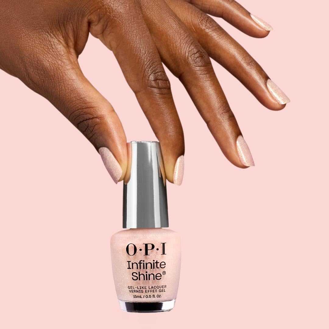 OPI Infinite Shine Slay Awhile | Sheer Pastel Light Pink Shimmer Long Wear Gel Like Nail Polish | OPI'm Dreaming Collection