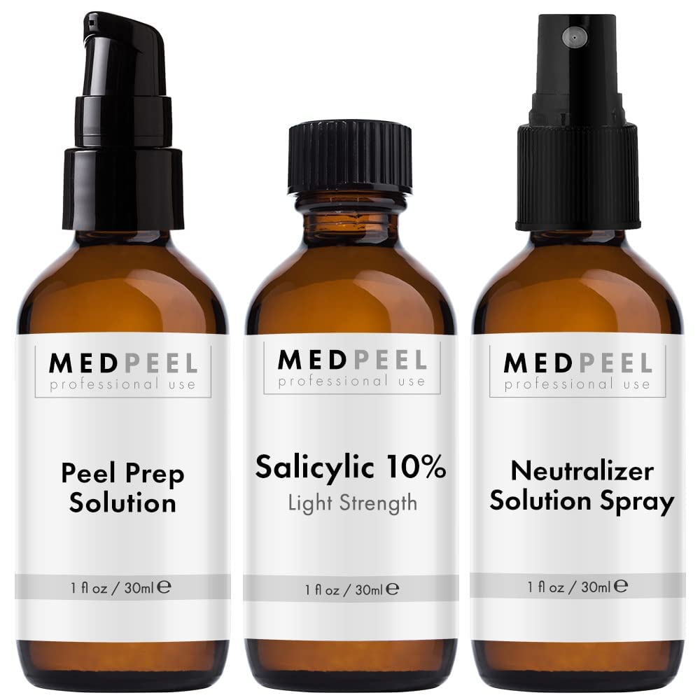 MedPeel Salicylic Acid 10% Essential Peel Kit, Includes Peel, Prep