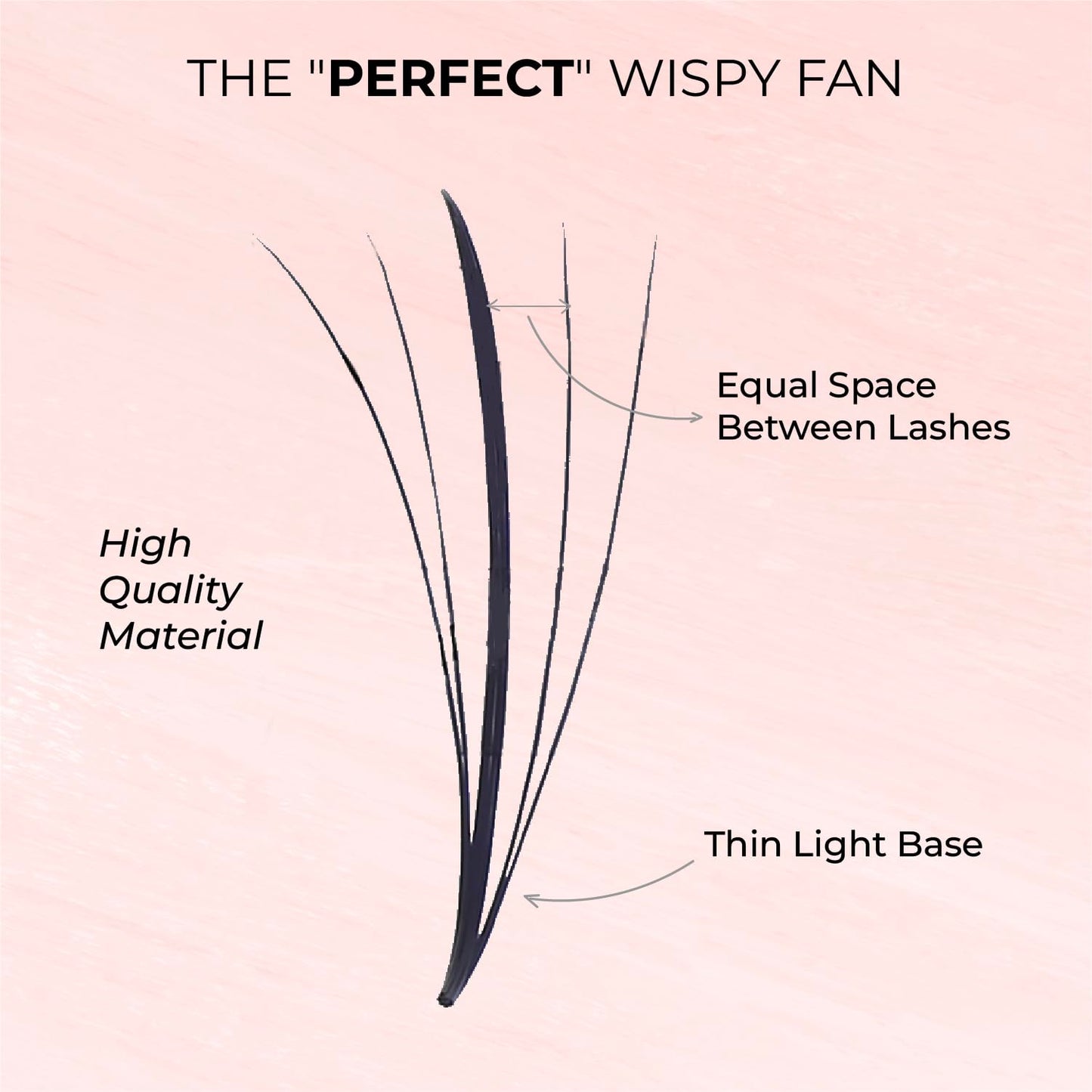 MDC LASHES 1000fans Promade Wispy Lash Extension Volume Lashes 0.05-0.07 Thickness, C/D/CC Curl, 8-18mm Loose Fans False Eyelashes 5D 7D 9D for Fluffy Eyelash Cluster (7D-0.07-C 14mm)