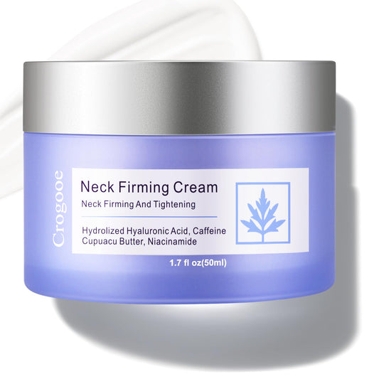 Crogooe Neck Firming Cream - Neck Creams for Tightening and Firming, Tightening and Lifting Wrinkles & Crepey Skin for Neck & Décolleté-1.7 fl.oz