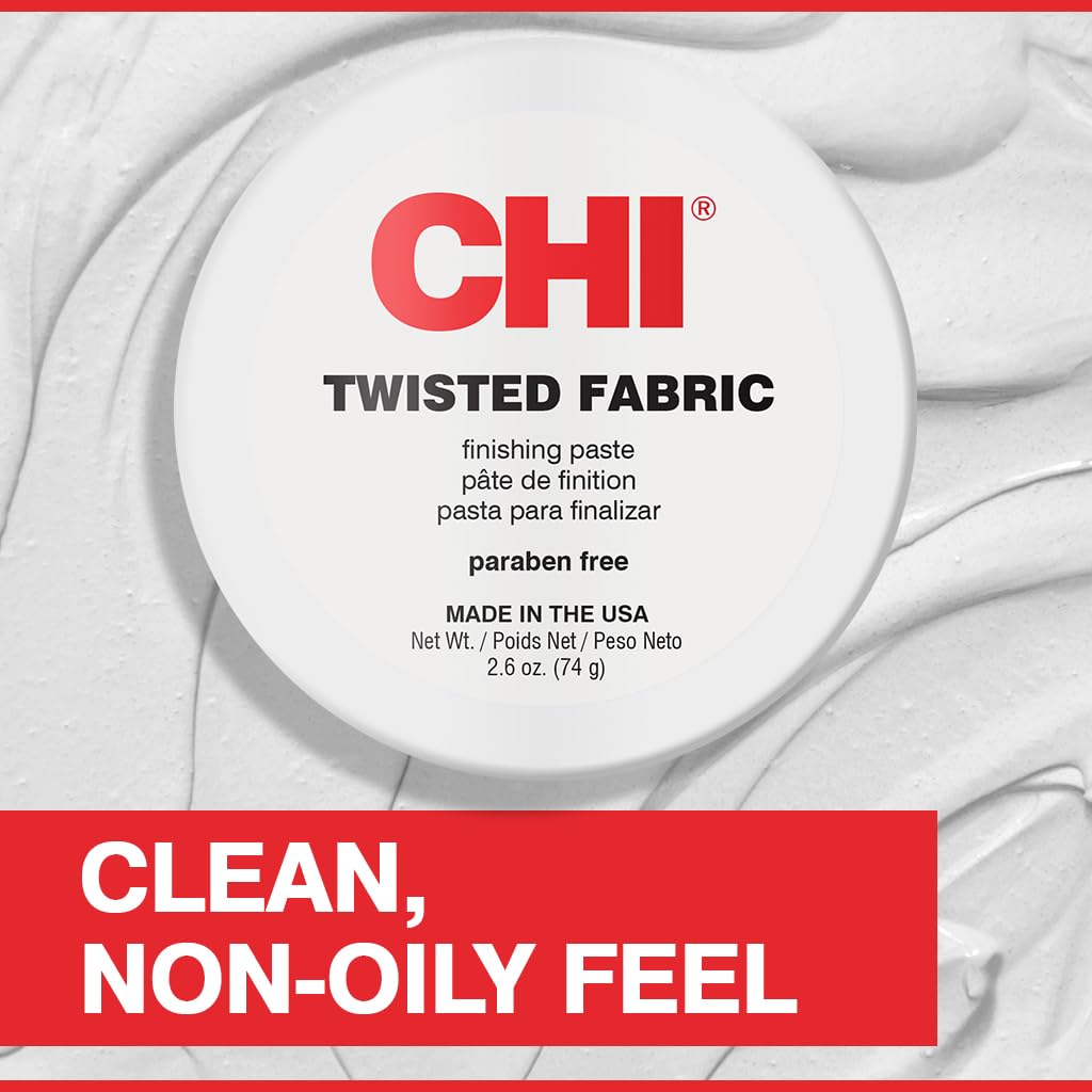 CHI Twisted Fabric - Moisturizing Hair Styling Paste for Sculpting & Molding | 2.5 Oz, Sulfate-Free, Paraben-Free